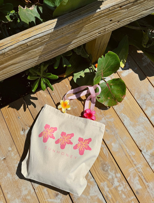 Sunhoney Hibiscus Tote Bag