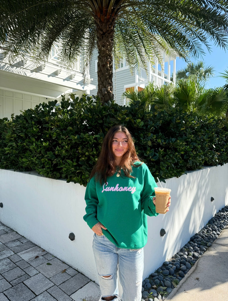 Sunhoney Crewneck Sweatshirt - Kelly Green