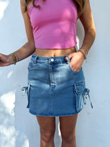 Main Character Denim Mini Skirt