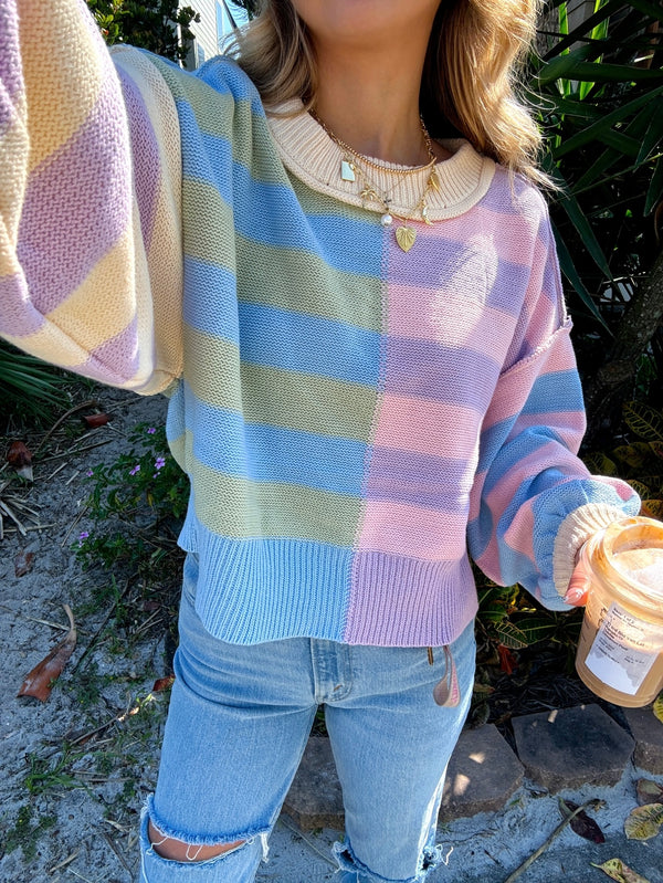 Sugar High Colorblock Sweater