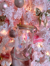 Merry Pinkmas Tree Glass Cup