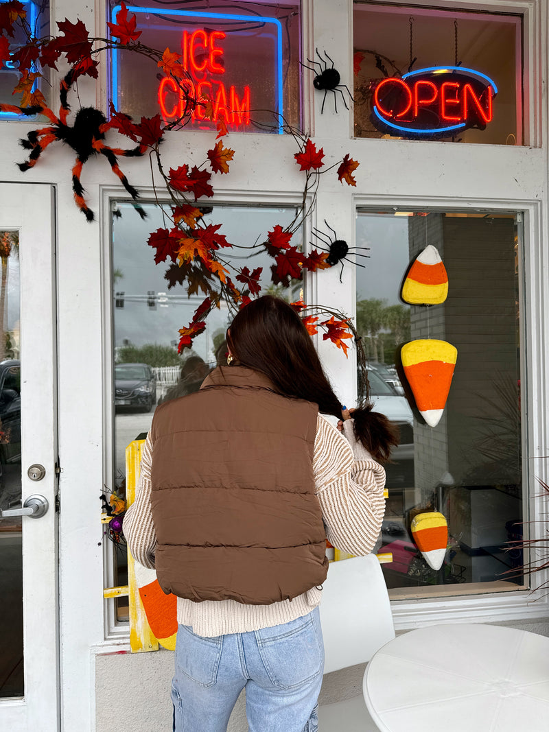 Hot Chocolate Puffer Vest