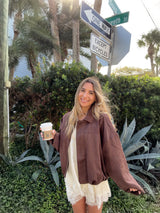 Espresso Martini Suede Jacket