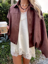 Espresso Martini Suede Jacket
