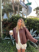 Espresso Martini Suede Jacket