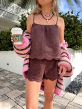 Brown Butter Cotton Eyelet Set
