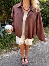 Espresso Martini Suede Jacket