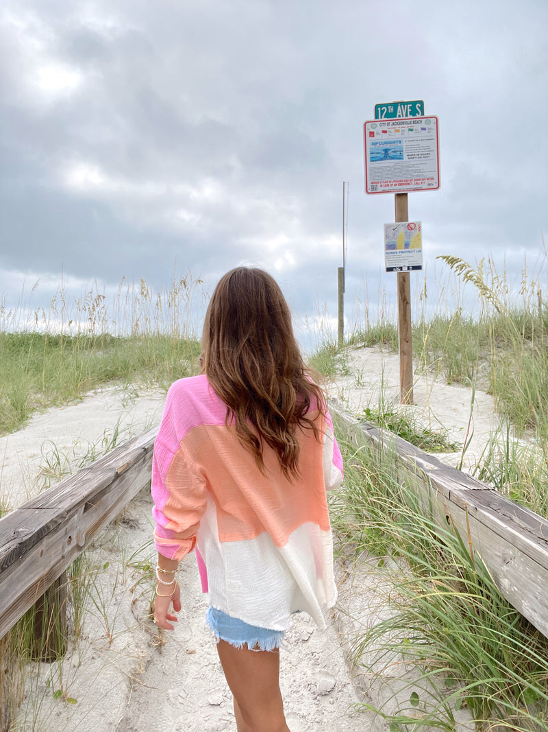 Pink Obsession Colorblock Cotton Top