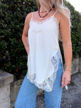 Pretty In Lace Satin Lace Top