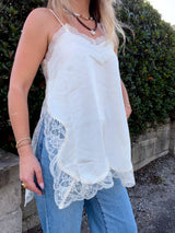 Pretty In Lace Satin Lace Top
