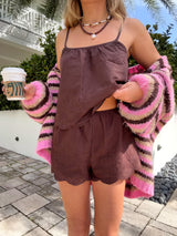 Brown Butter Cotton Eyelet Set