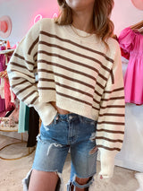 Salted Caramel Striped Sweaters