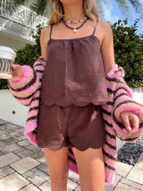 Brown Butter Cotton Eyelet Set