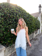 Pretty In Lace Satin Lace Top