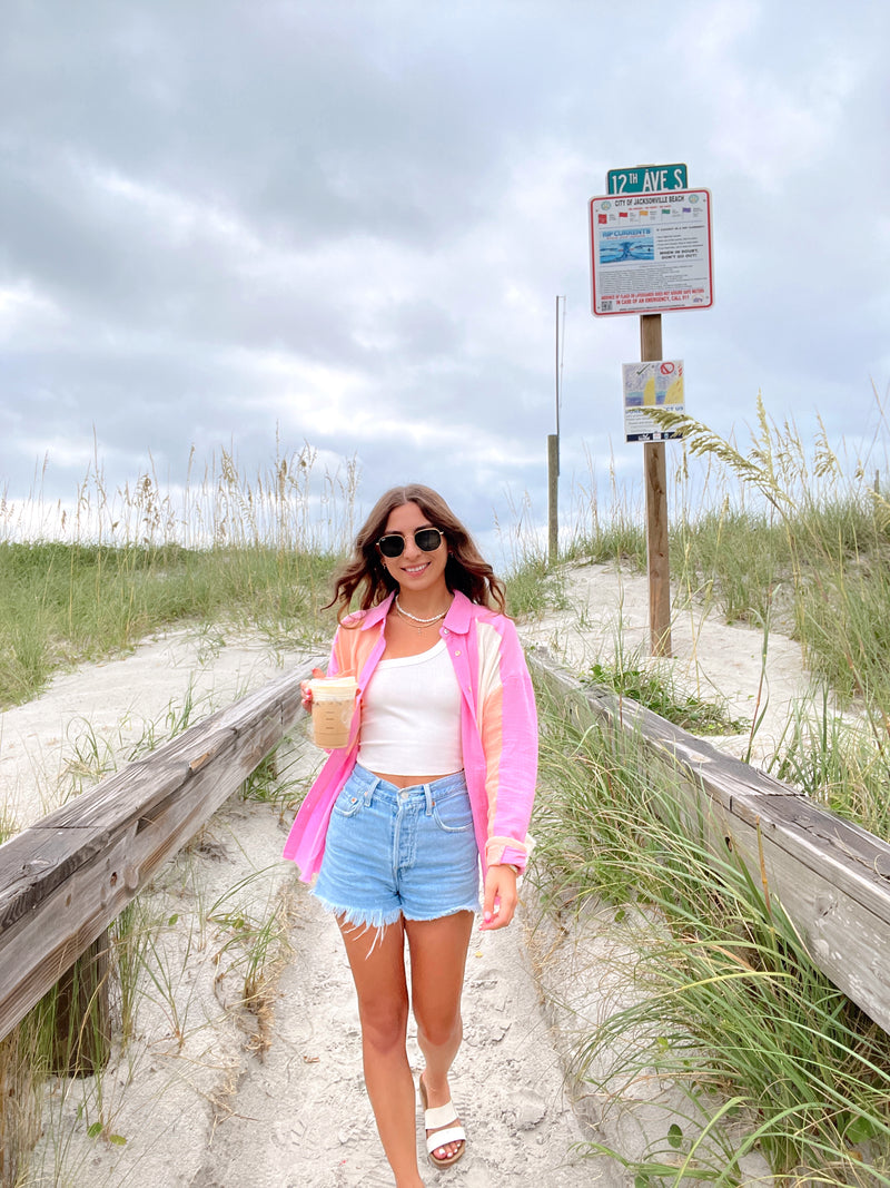 Pink Obsession Colorblock Cotton Top