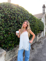 Pretty In Lace Satin Lace Top