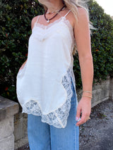 Pretty In Lace Satin Lace Top