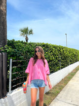 Go With The Flow Pink Tee