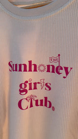 Sunhoney Girls Club Waffle Knit Sweatshirt
