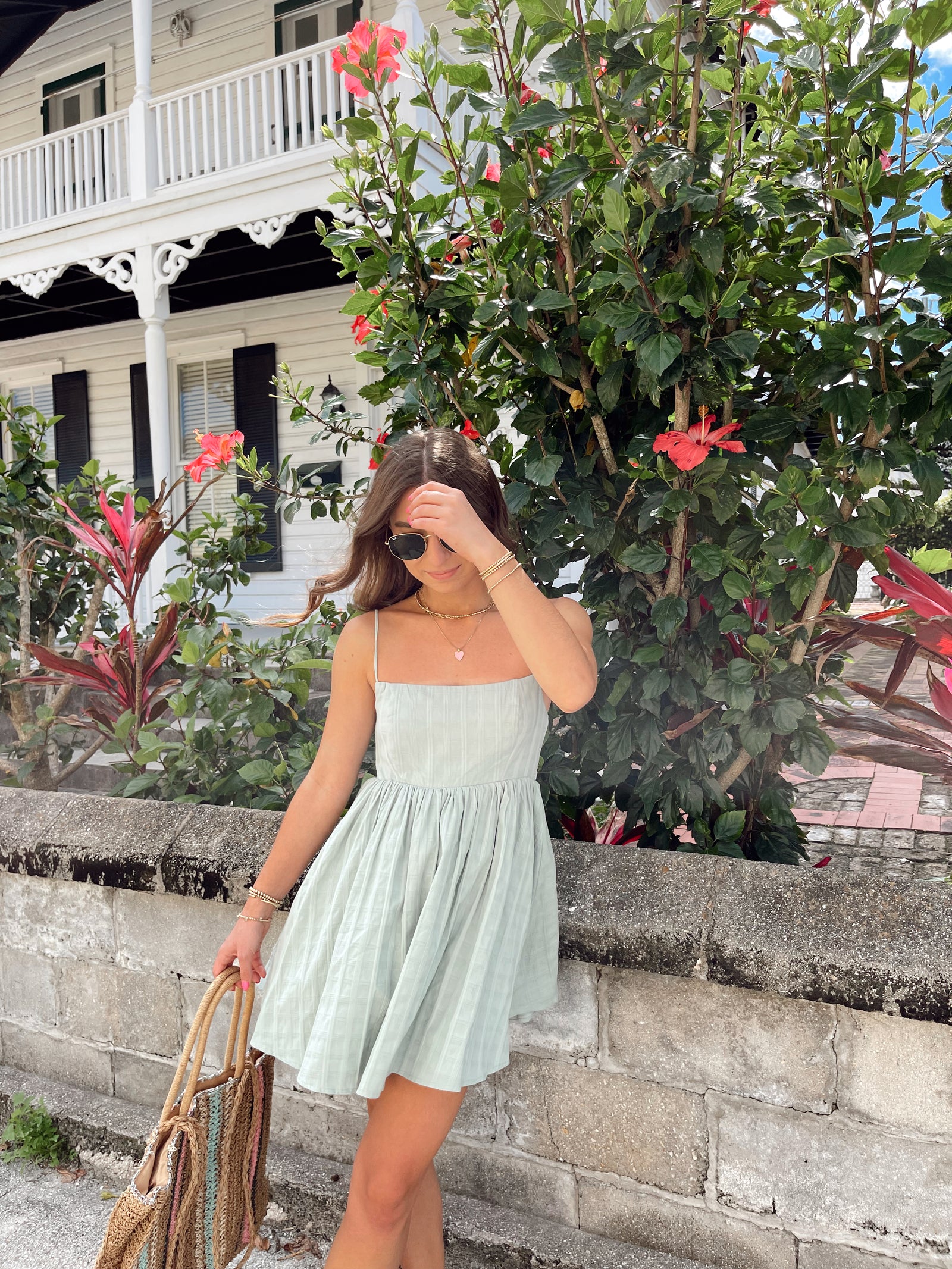 green emerald velvet dress Green Puff Sleeve Babydoll Dress main image 0