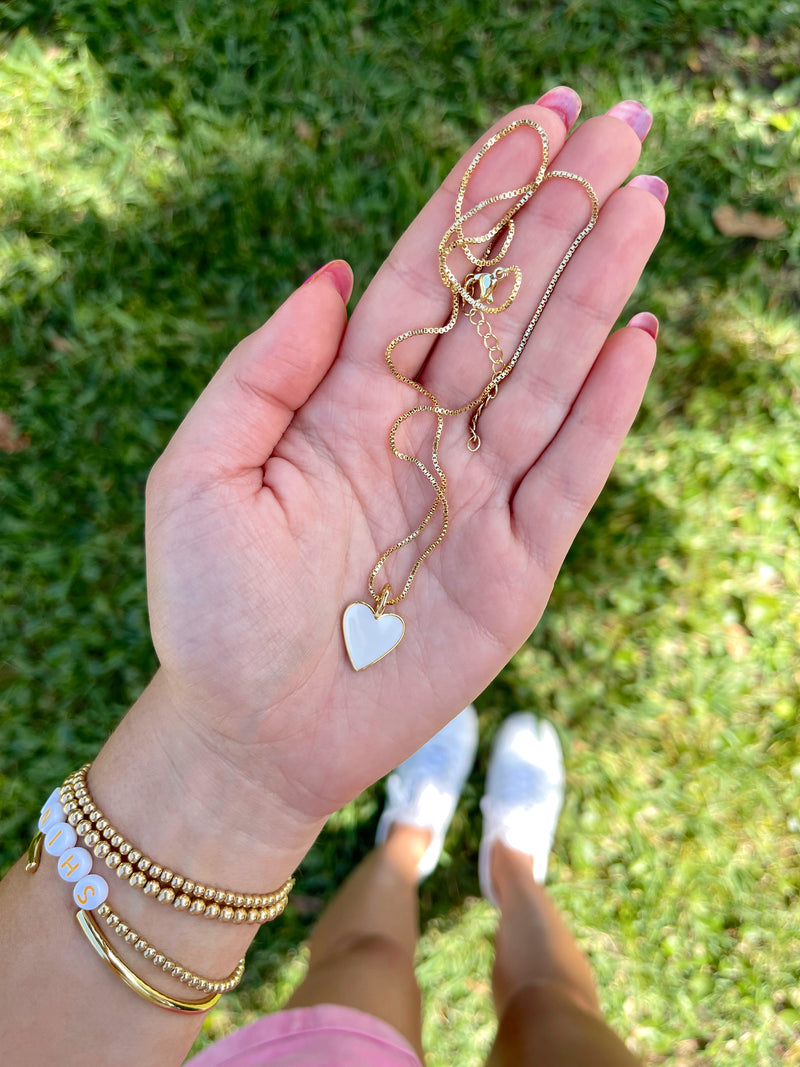 Sweetheart White Heart Necklace