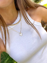 Sweetheart White Heart Necklace