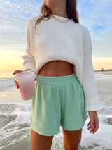 Cozy Up Crop Sweater - Marshmallow