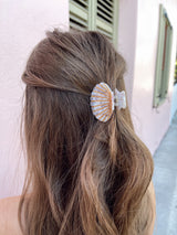 womens blush pink seashell hair clip