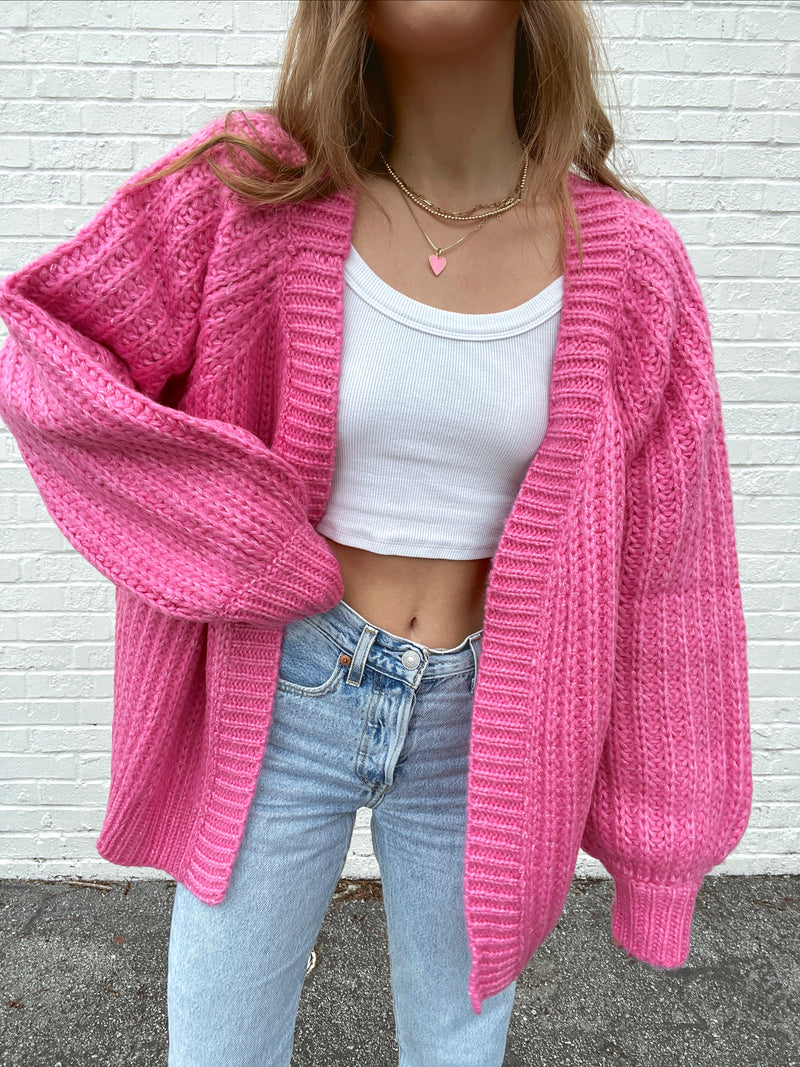 She's The Moment Pink Cardigan