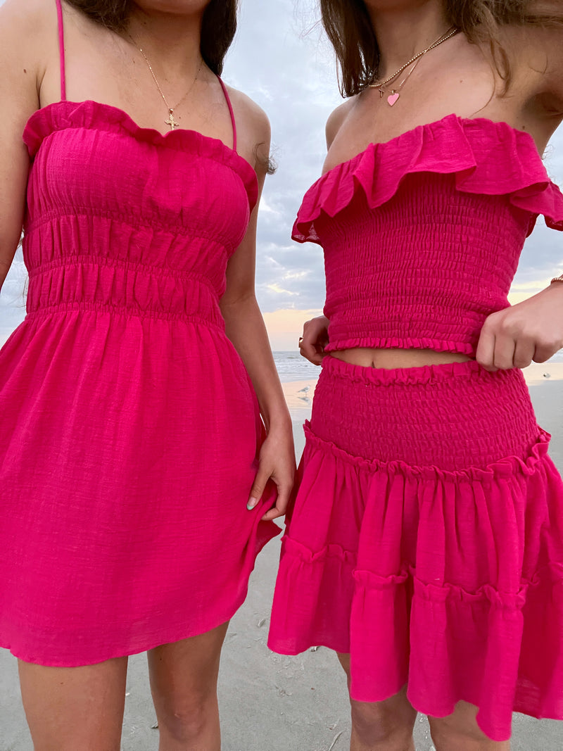 womens pink cotton set