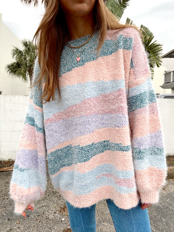 Sedona Sunset Pastel Oversized Sweater