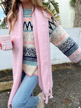 Fuzzy Feels Pink Scarf