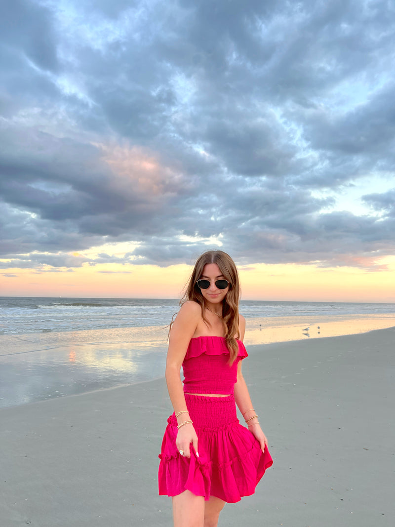 womens pink cotton set