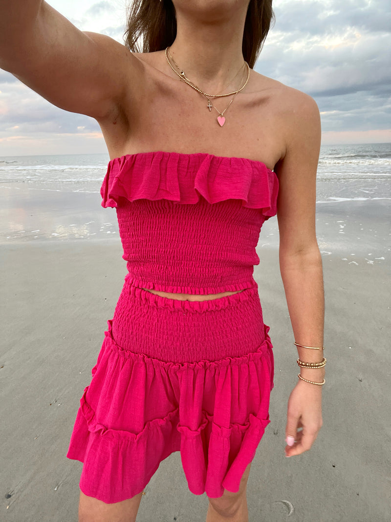 womens pink cotton set