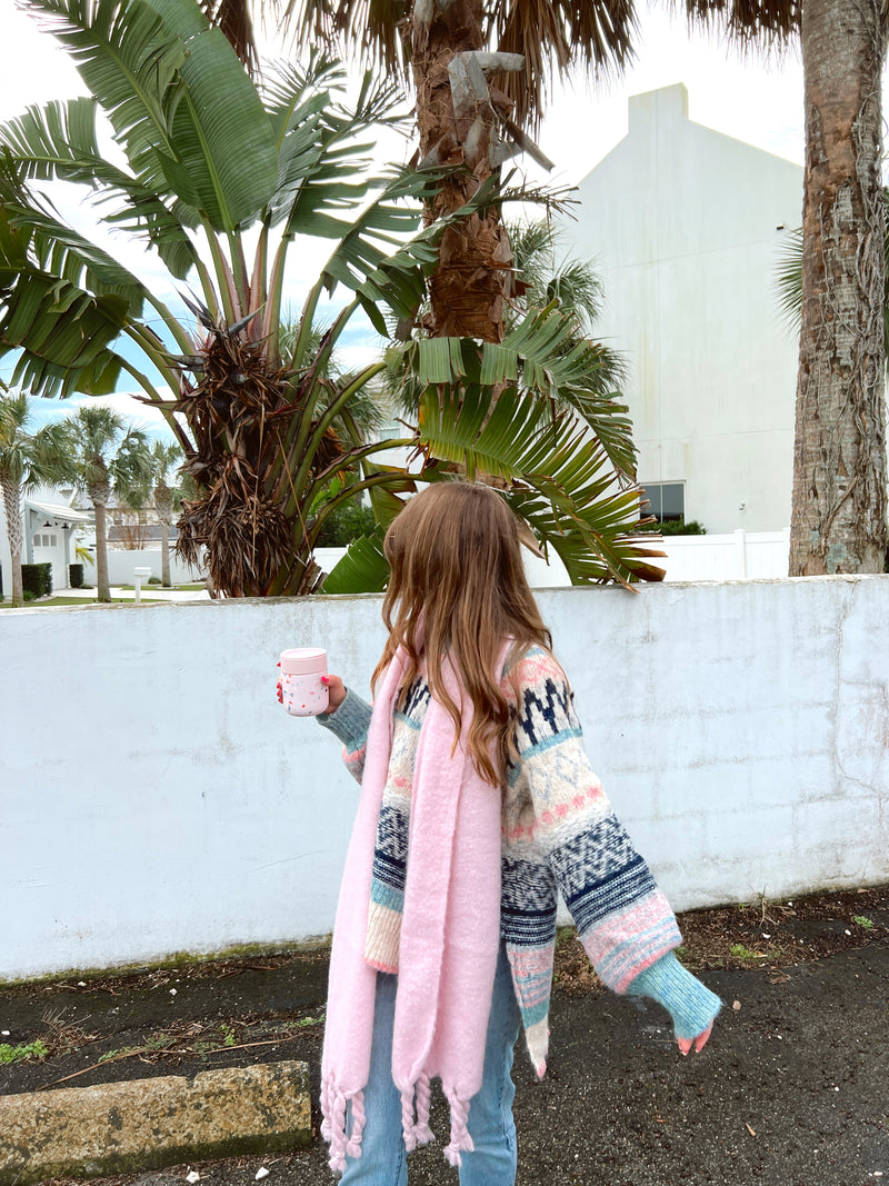 Fuzzy Feels Pink Scarf