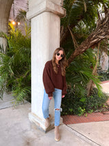 womens brown chunky sweater