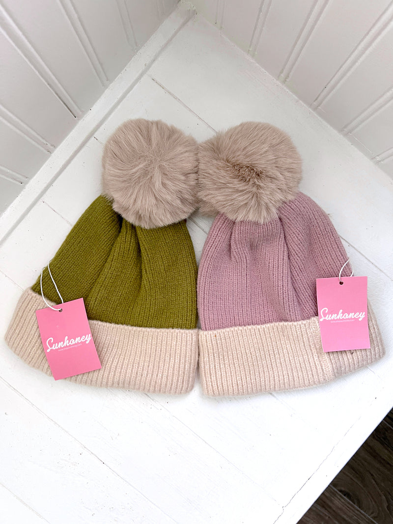 Cuddle Up Pom Pom Beanie