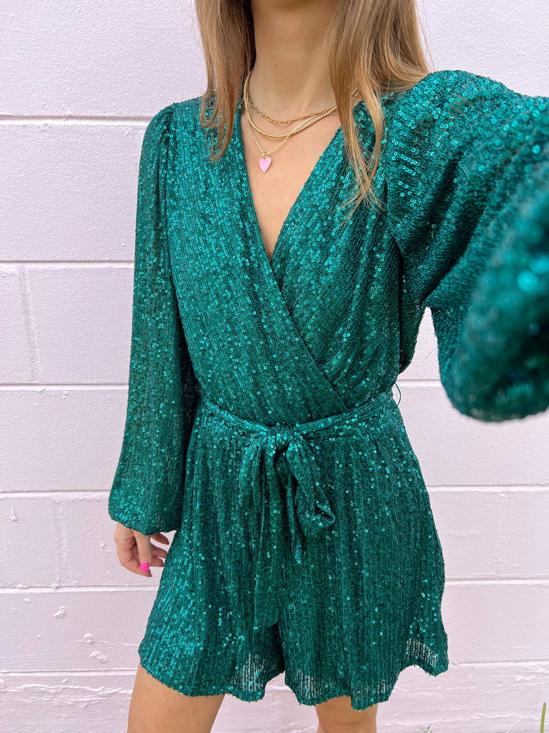 She Shines Green Sequin Romper - Shop Sunhoney Sunhoney She Shines Green Sequin Romper - Shop Sunhoney Sunhoney